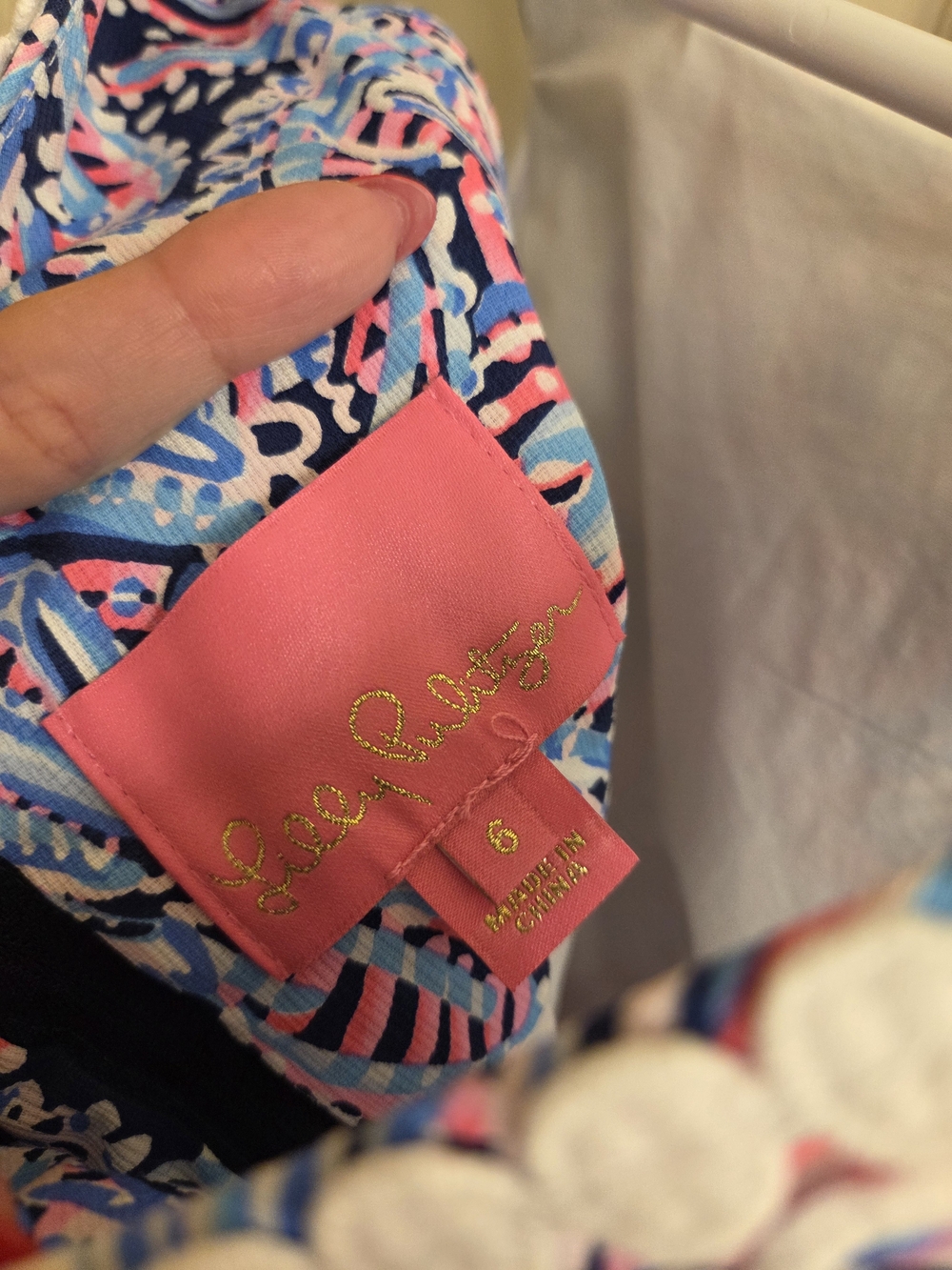 Lilly Pulitzer Navy Pink Blue Floral Shift Dress - Picture 5 of 5